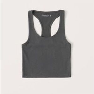 Seamless Ribbed Racerback Soft A&F Tank Small NWOT gray